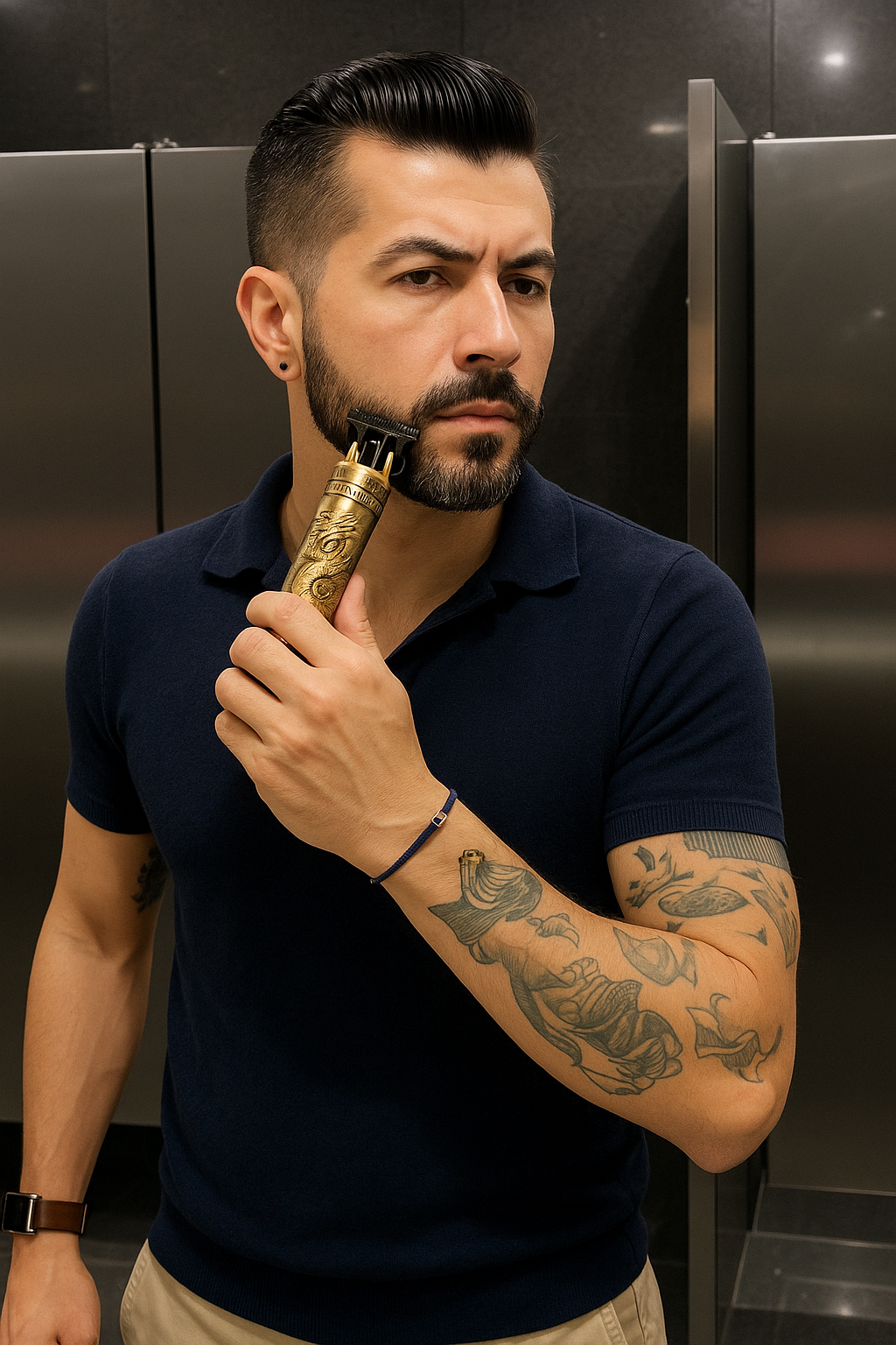 Barbera eléctrica portátil viajera - Patillera Dragón T9 Recargable USB-C