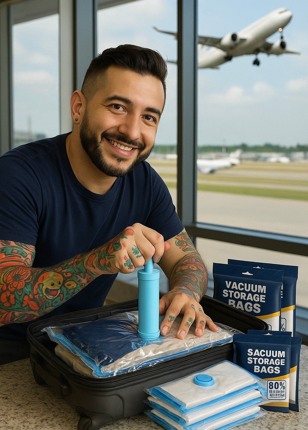 Kit de bolsas empacadoras al vacío para viajes