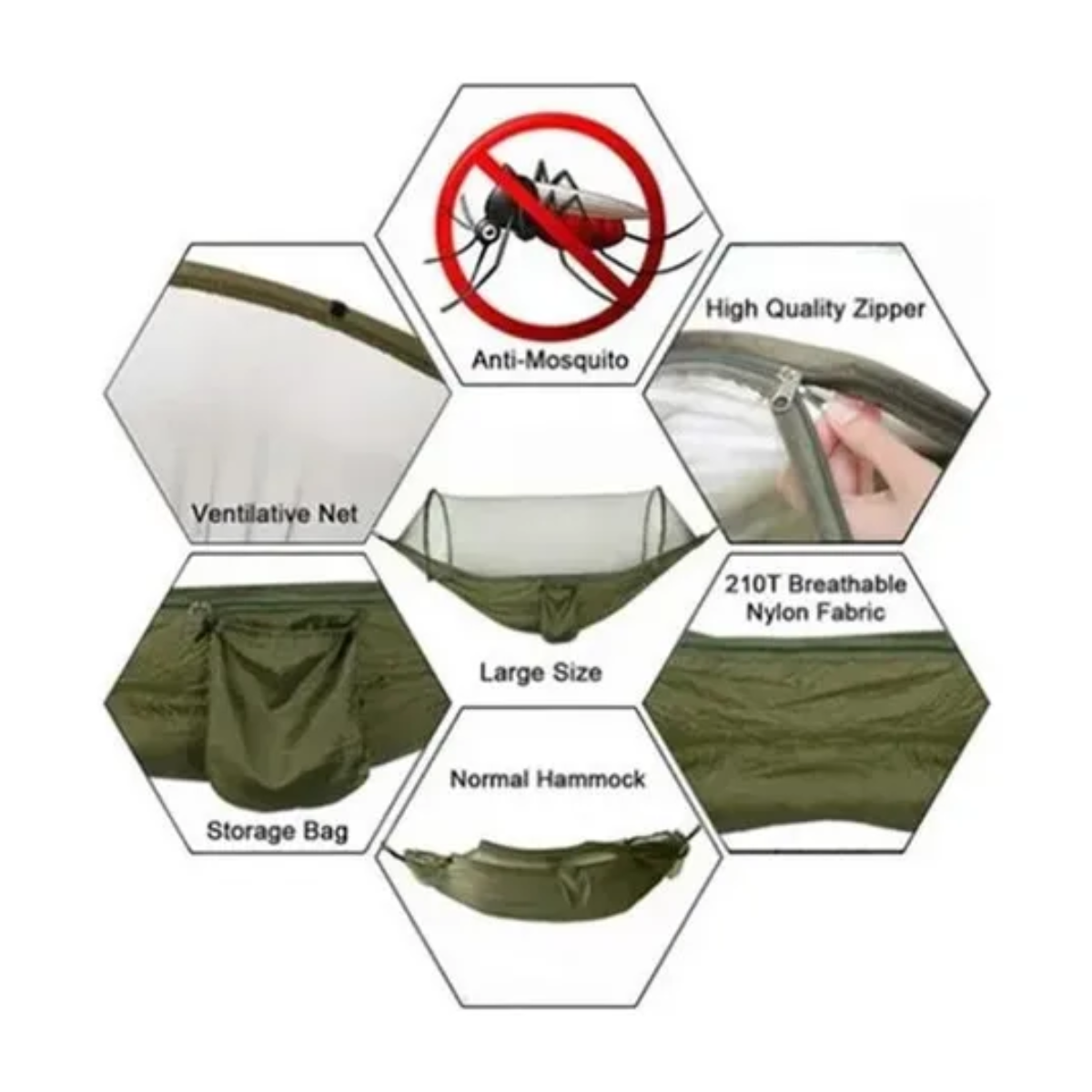 Hamaca Viajera para Camping con Mosquitero