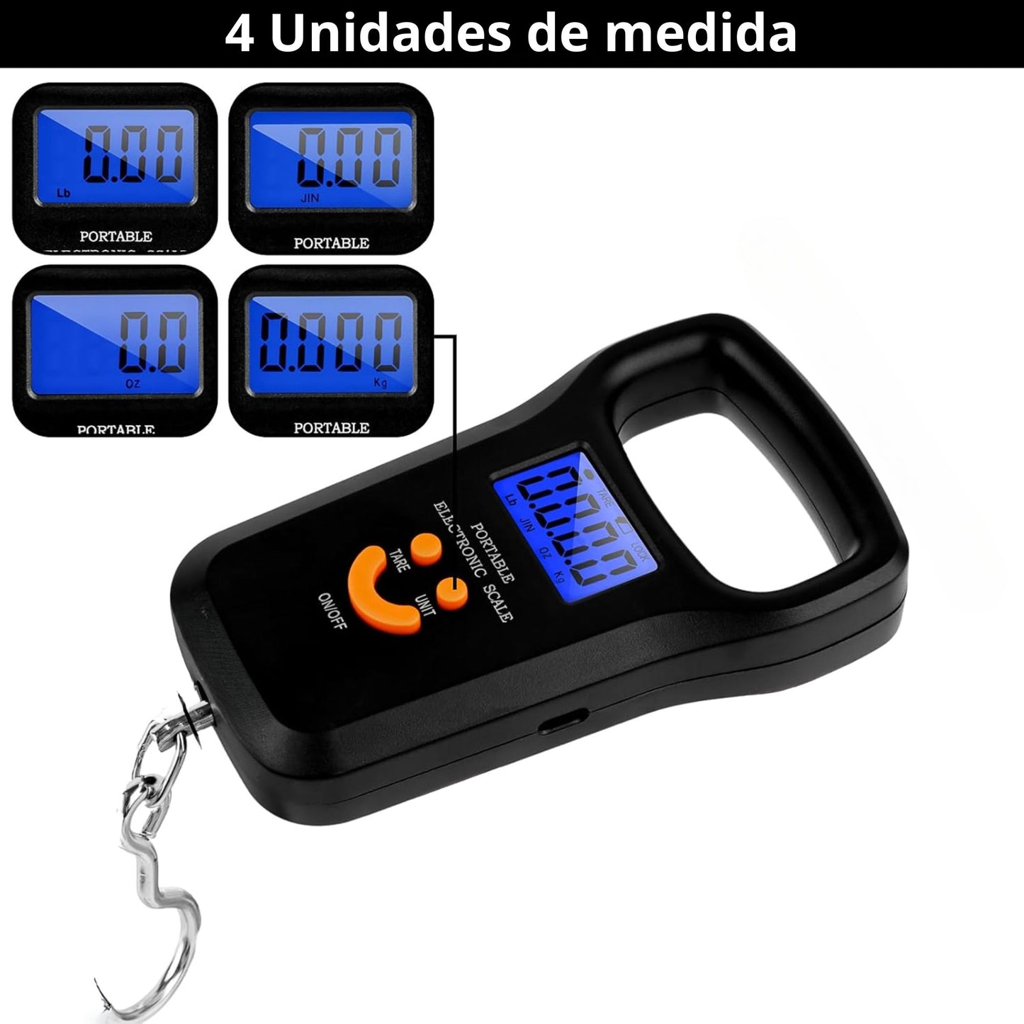 Báscula digital de equipaje con gancho