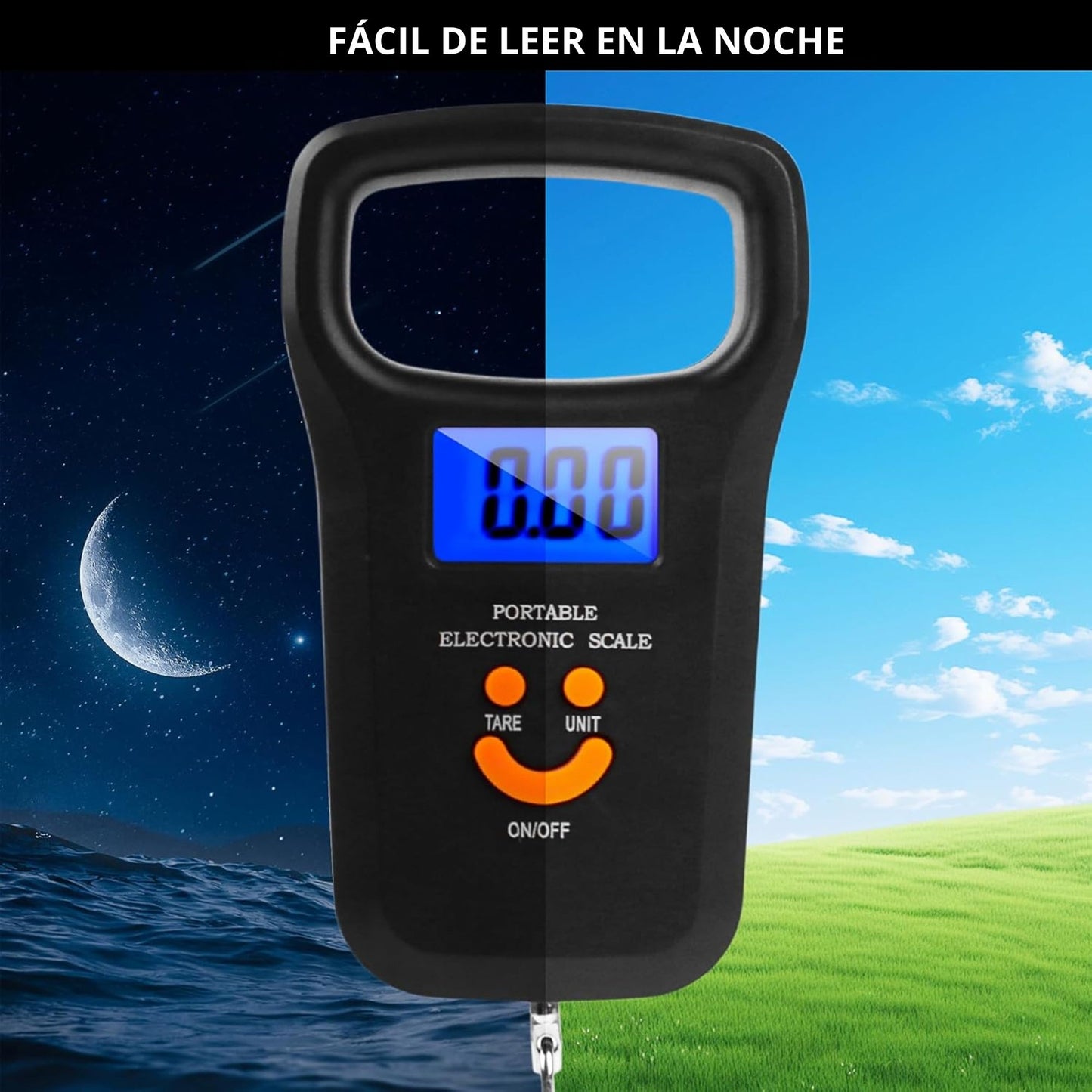 Báscula digital de equipaje con gancho