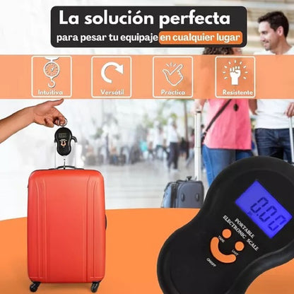 Báscula digital de equipaje con gancho