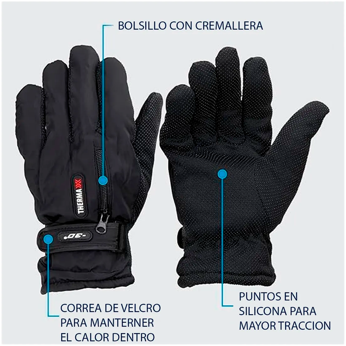 Guantes Térmicos Clima Frio Antideslizantes