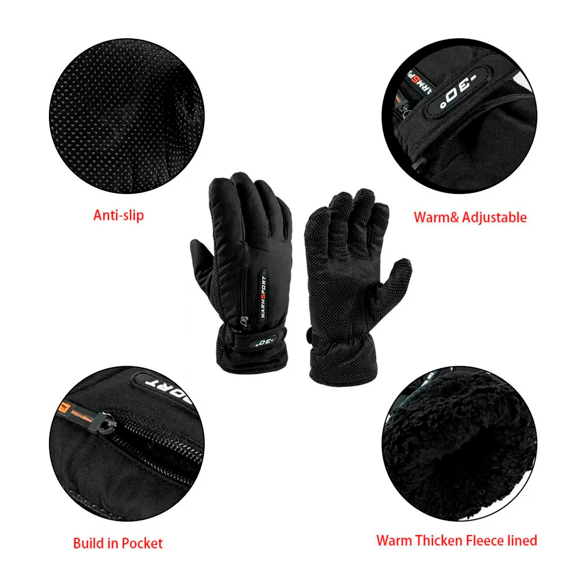 Guantes Térmicos Clima Frio Antideslizantes