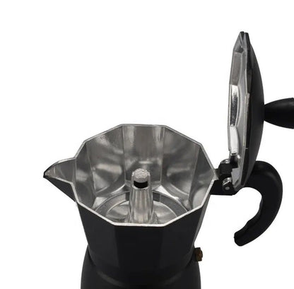 Cafetera Moka Italiana Negra 300ml 9 Tazas