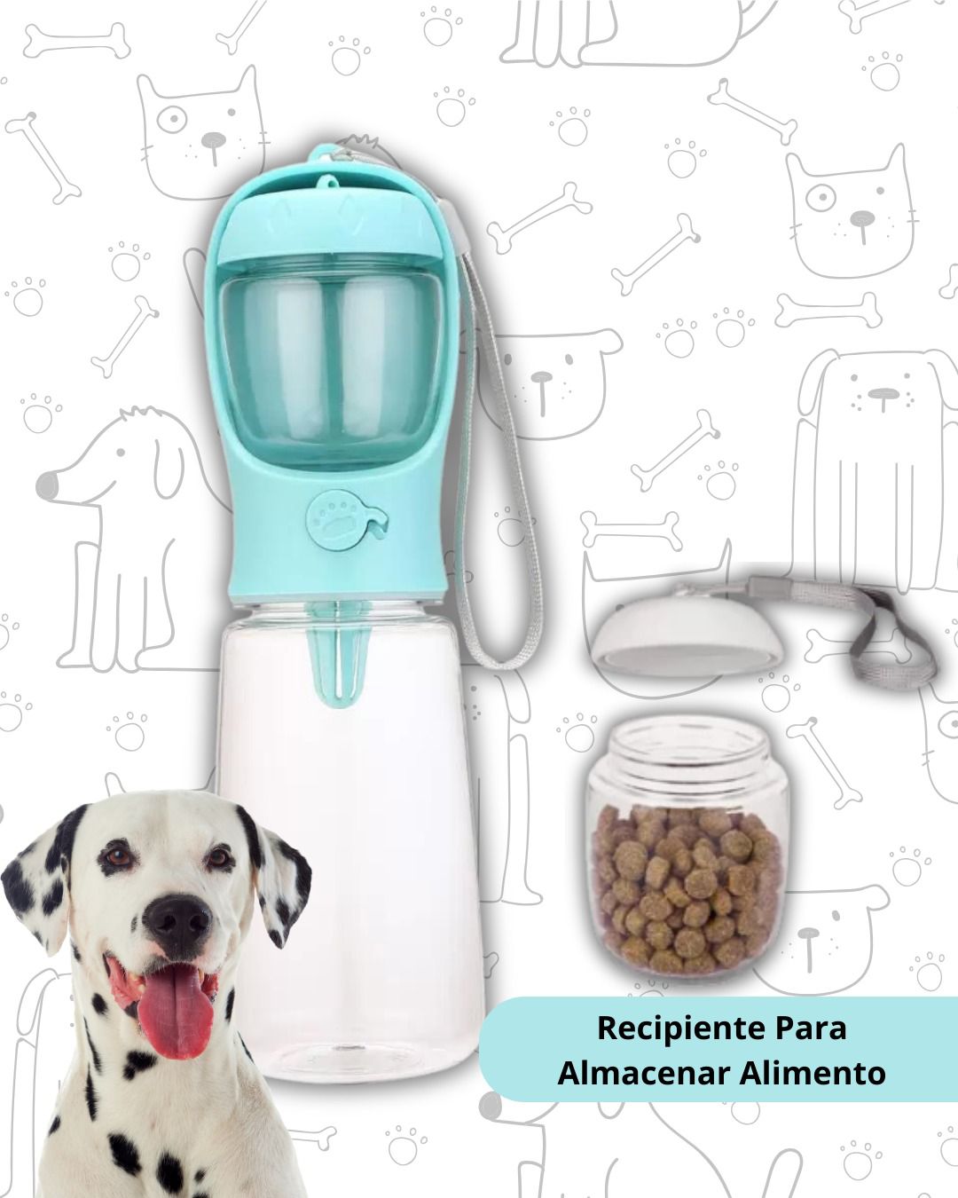 Bebedero / Dispensador portátil para mascotas