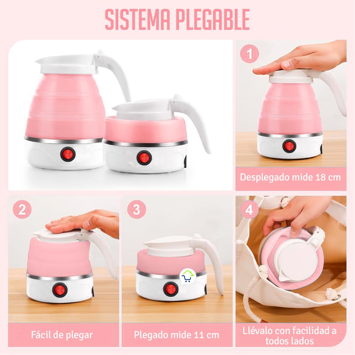 Tetera Plegable Portátil Viajera