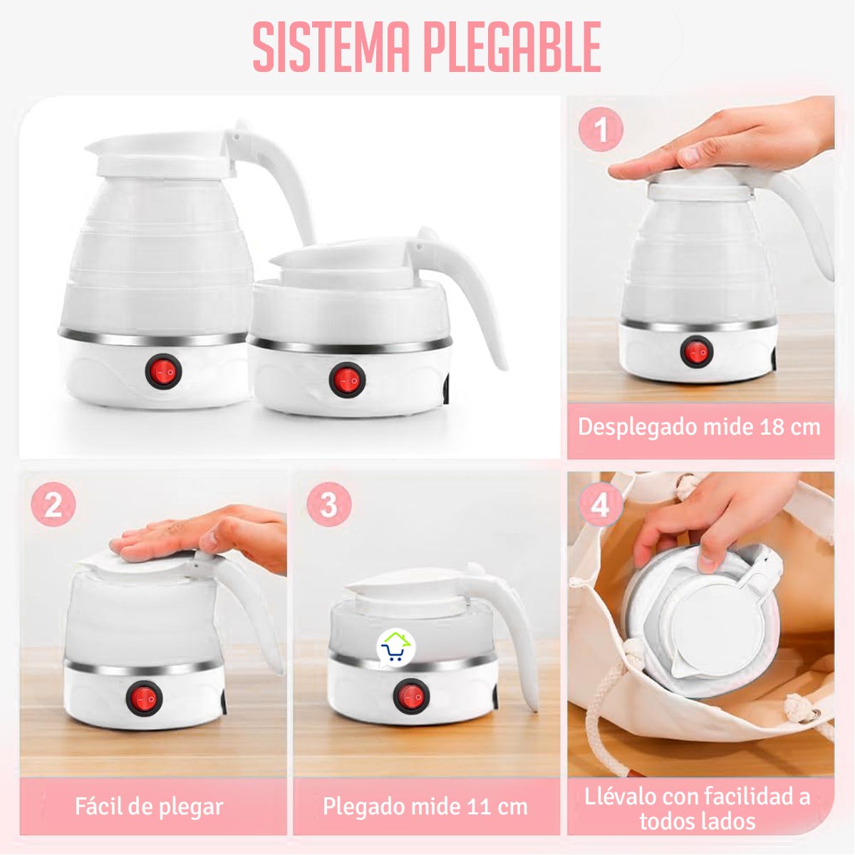 Tetera Plegable Portátil Viajera