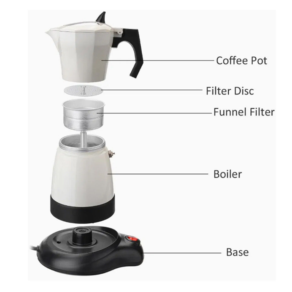 Cafetera Moka Italiana Electrica Metálica 500ml