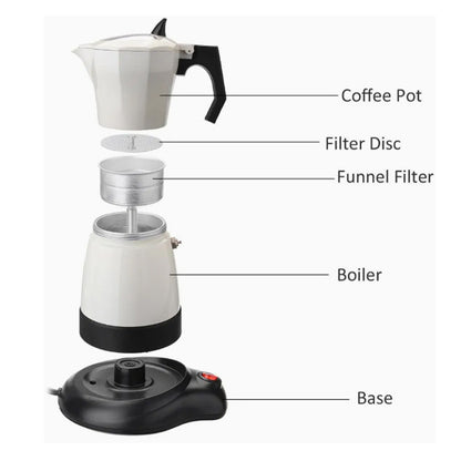 Cafetera Moka Italiana Electrica Metálica 500ml