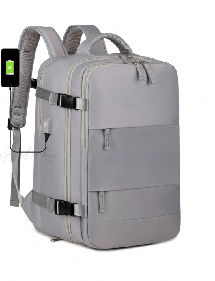 Morral Viajero, para avión, antirrobo, impermeable, compartimento para zapatos, puerto USB.