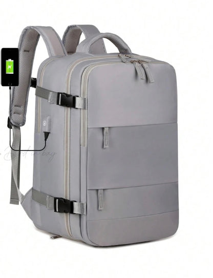 Morral Viajero, para avión, antirrobo, impermeable, compartimento para zapatos, puerto USB.