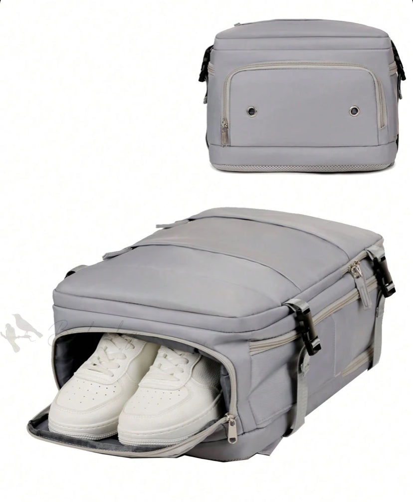 Morral Viajero, para avión, antirrobo, impermeable, compartimento para zapatos, puerto USB.