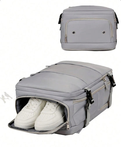 Morral Viajero, para avión, antirrobo, impermeable, compartimento para zapatos, puerto USB.