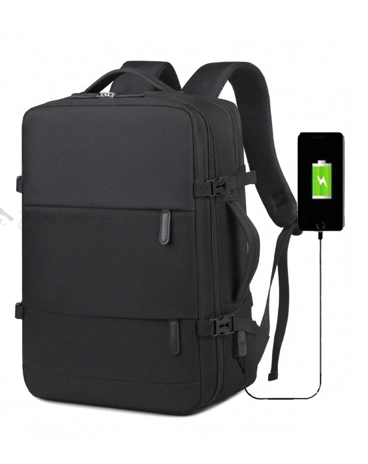 Morral Viajero, para avión, antirrobo, impermeable, compartimento para zapatos, puerto USB.