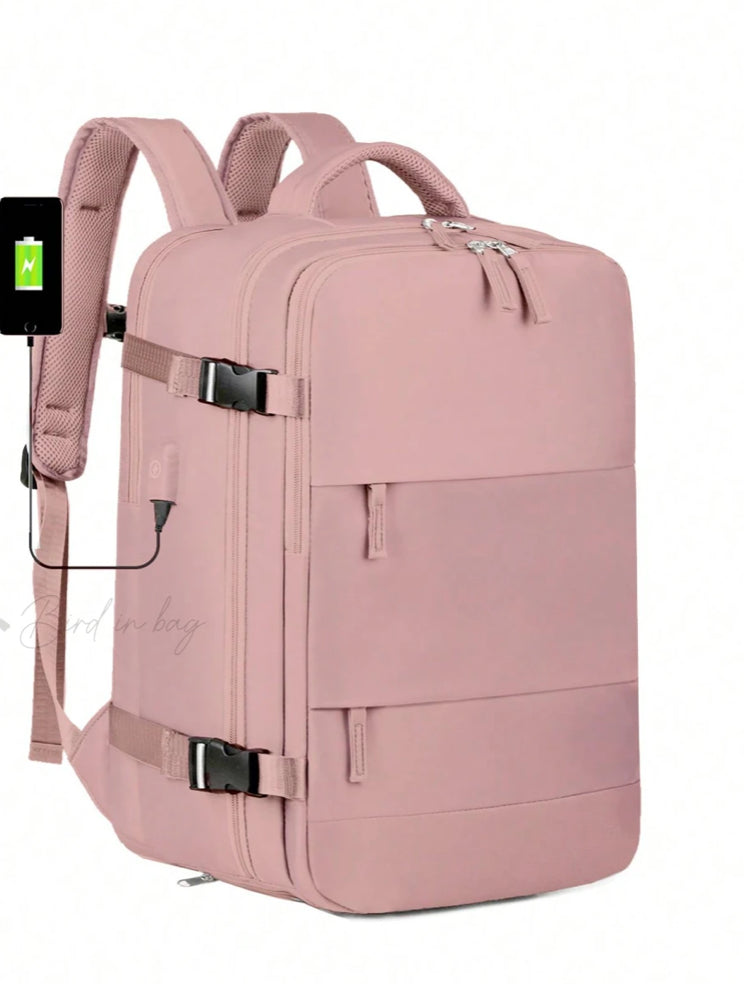 Morral Viajero, para avión, antirrobo, impermeable, compartimento para zapatos, puerto USB.