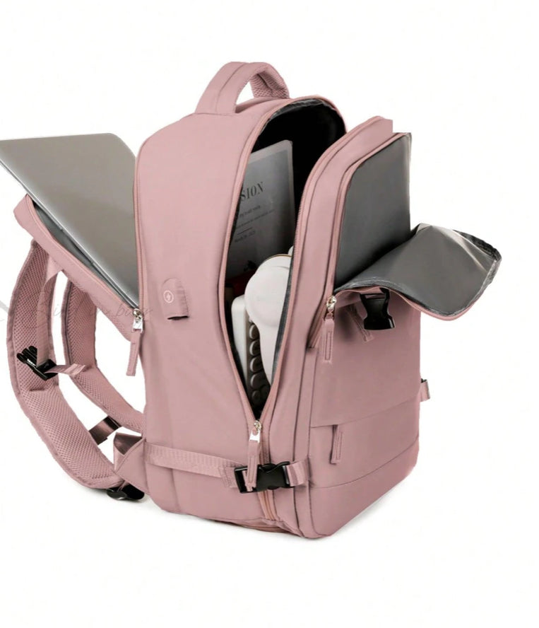 Morral Viajero, para avión, antirrobo, impermeable, compartimento para zapatos, puerto USB.