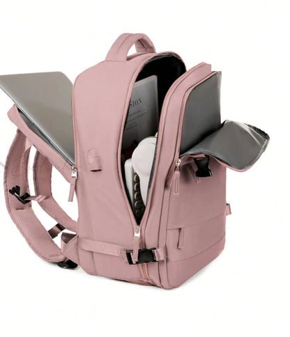 Morral Viajero, para avión, antirrobo, impermeable, compartimento para zapatos, puerto USB.