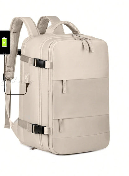 Morral Viajero, para avión, antirrobo, impermeable, compartimento para zapatos, puerto USB.