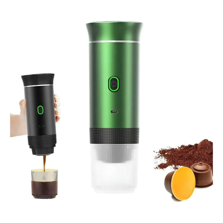 Cafetera Portátil de Cápsulas y Cafe Molido