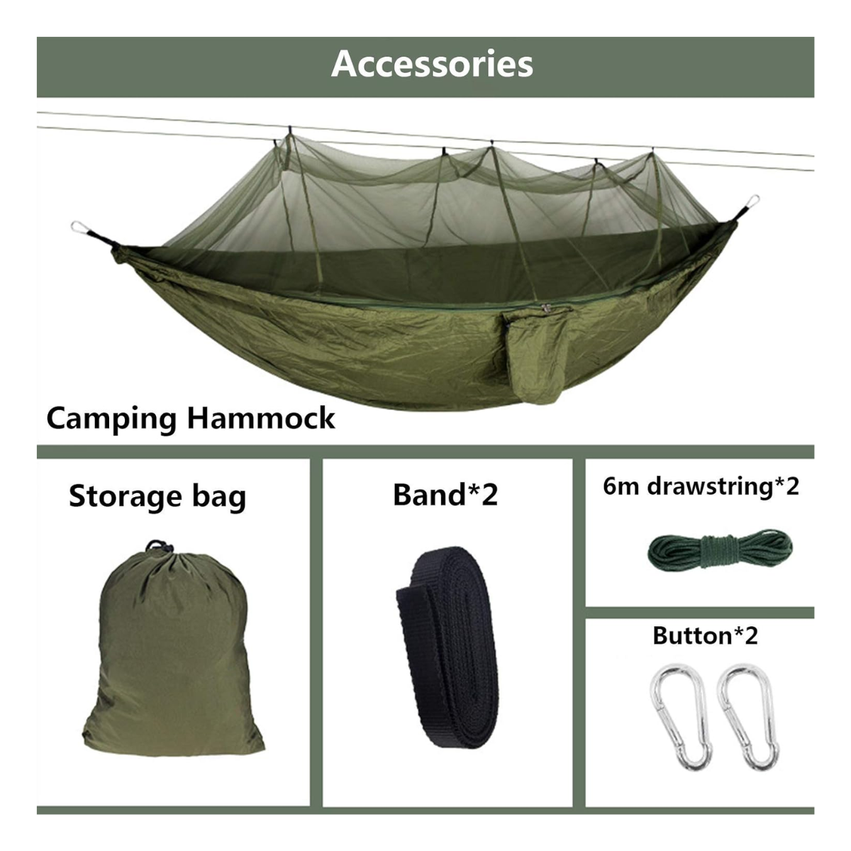Hamaca Viajera para Camping con Mosquitero