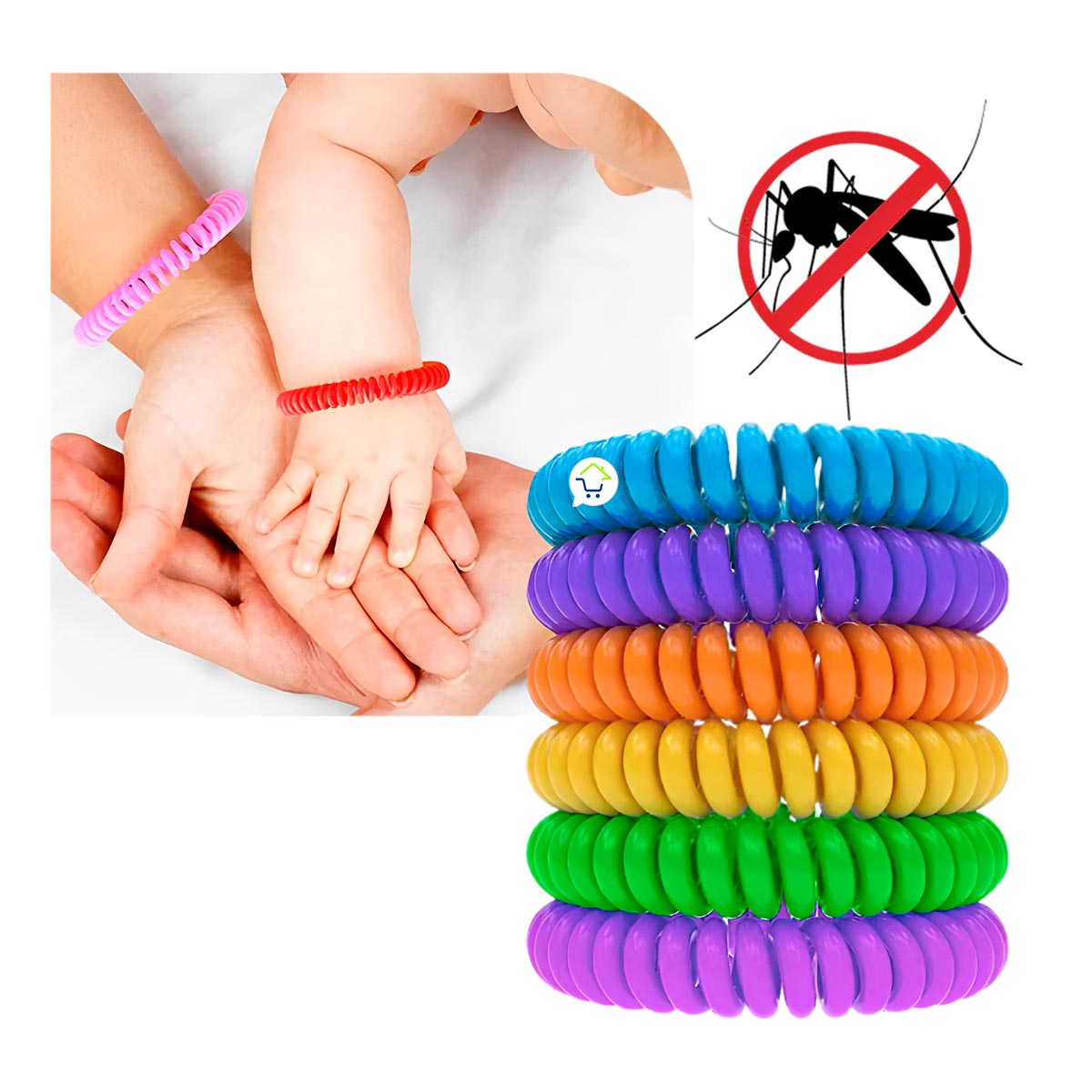 Pulseras Repelente de Mosquito Set X3. Viajera, Cómoda y Narural