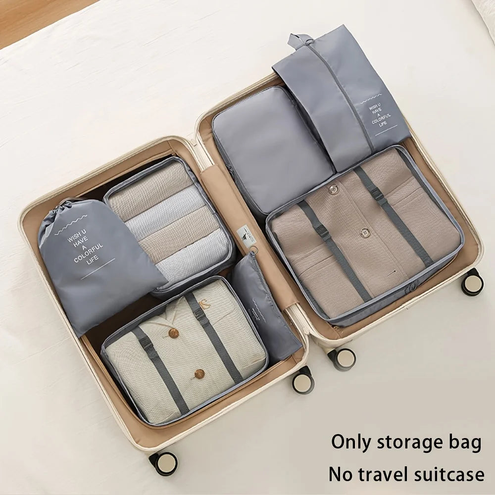 Set Organizador para Maleta de Viaje de 7 Piezas de Tela – Colores Variados