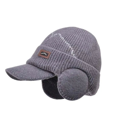 Gorra de lana para hombre con tapa oídos para invierno