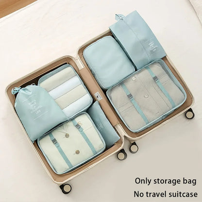 Set Organizador para Maleta de Viaje de 7 Piezas de Tela – Colores Variados