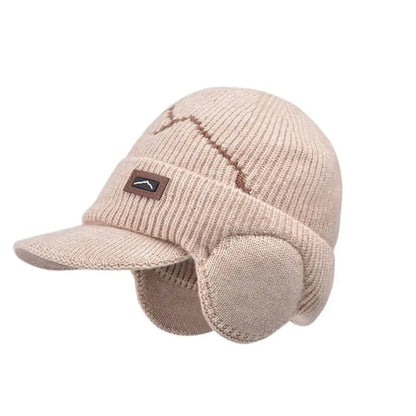 Gorra de lana para hombre con tapa oídos para invierno