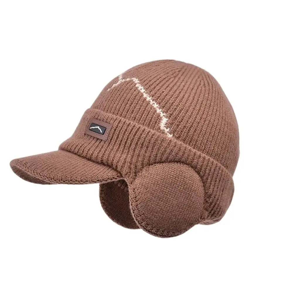 Gorra de lana para hombre con tapa oídos para invierno