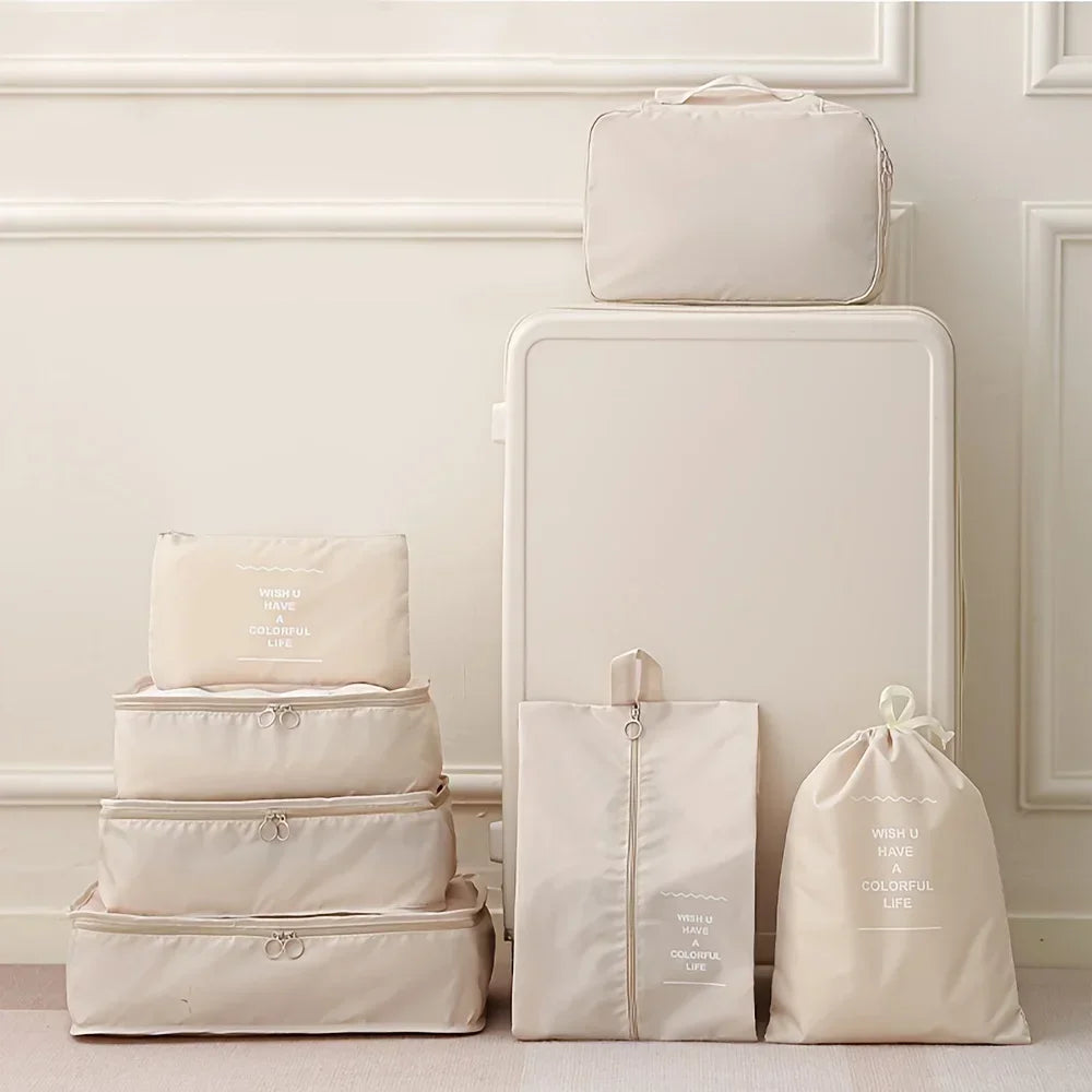Set Organizador para Maleta de Viaje de 7 Piezas de Tela – Colores Variados