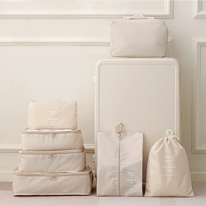 Set Organizador para Maleta de Viaje de 7 Piezas de Tela – Colores Variados