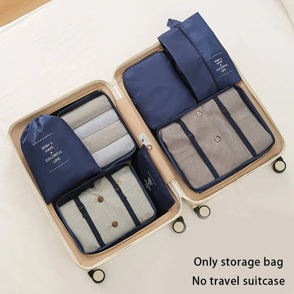 Set Organizador para Maleta de Viaje de 7 Piezas de Tela – Colores Variados