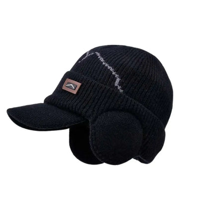 Gorra de lana para hombre con tapa oídos para invierno