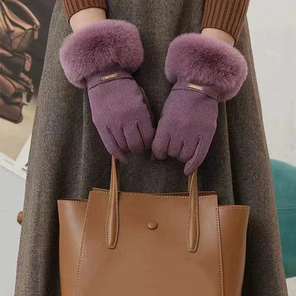 Guantes de invierno gruesos para mujer, impermeables, forro polar suave, para pantalla táctil..